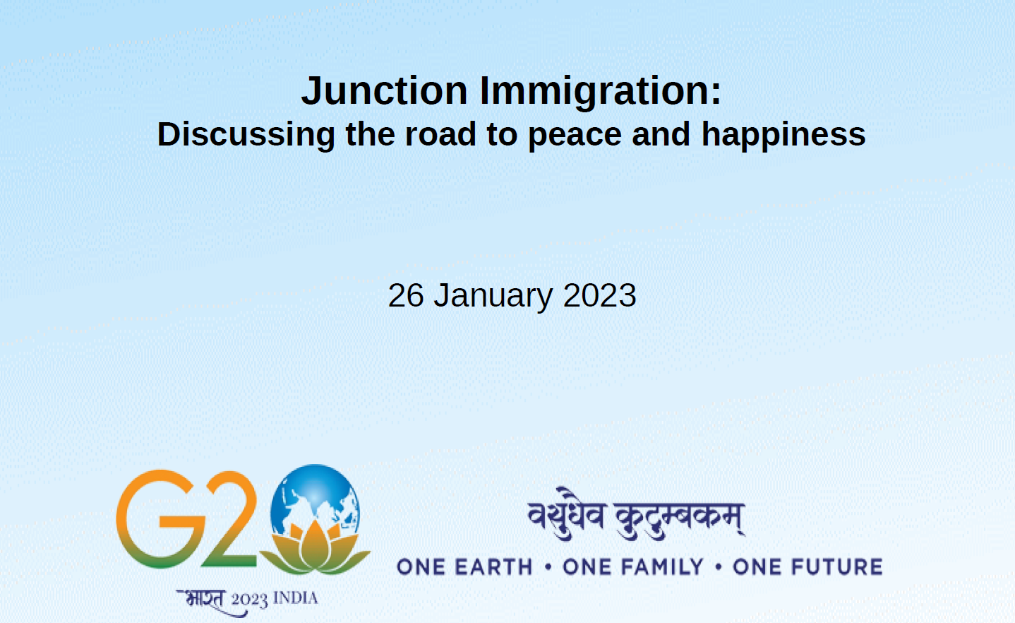Junction Immigration: Discussing the Road to Peace and Happiness
